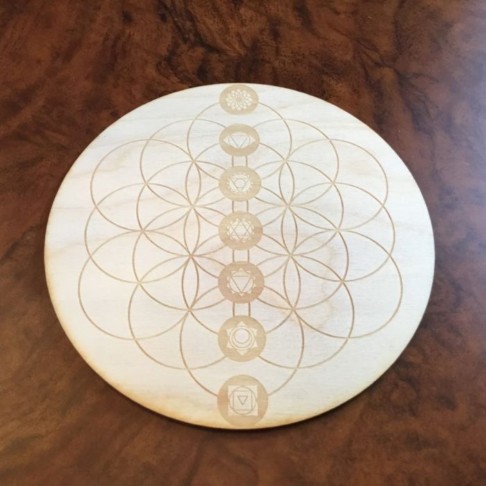 Flower of Life Chakras Crystal Grid Board
