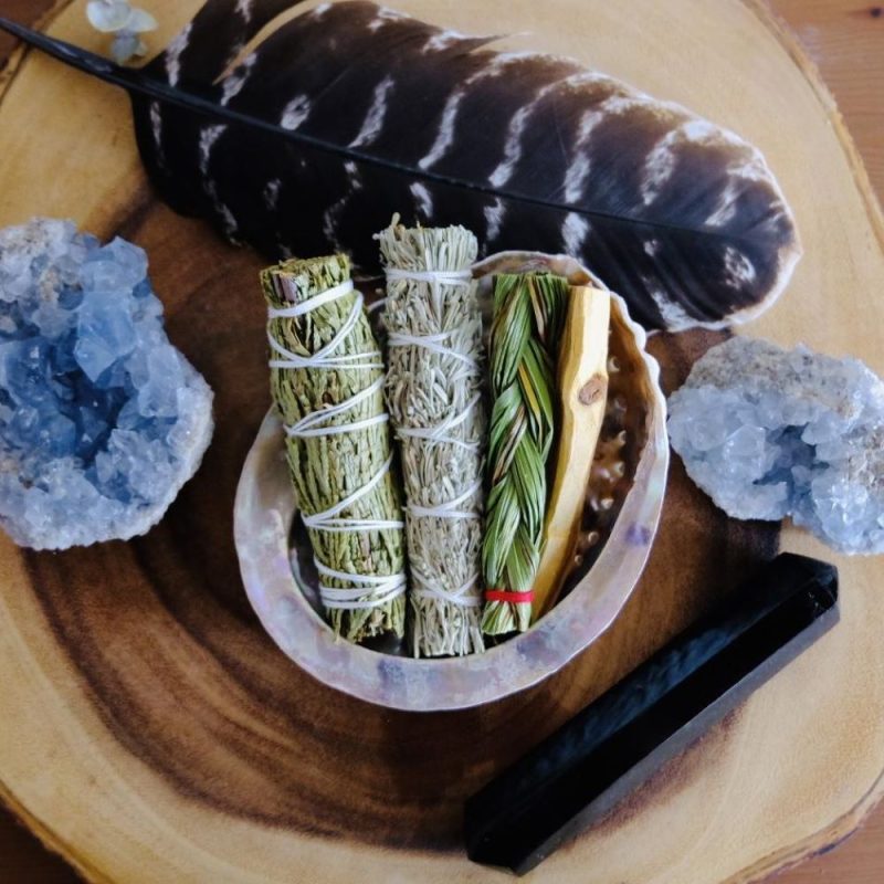Sacred Medicine Cleansing Kit, Cleansing, Smudging Kit, Smudging, Saining