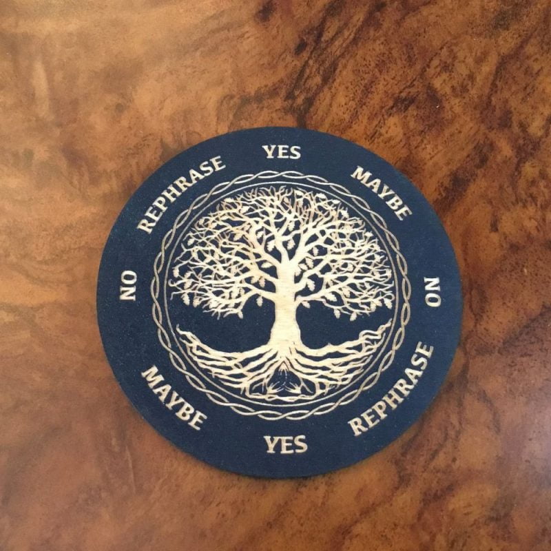 Tree of Life Pendulum Board, Laser Engraved, Black