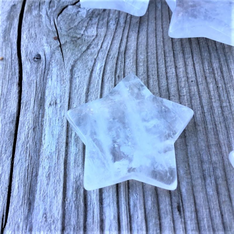 Crystal Clear Quartz Star Stars
