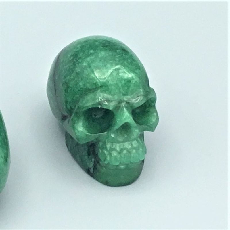 Green Aventurine Skull, Heart Chakra,