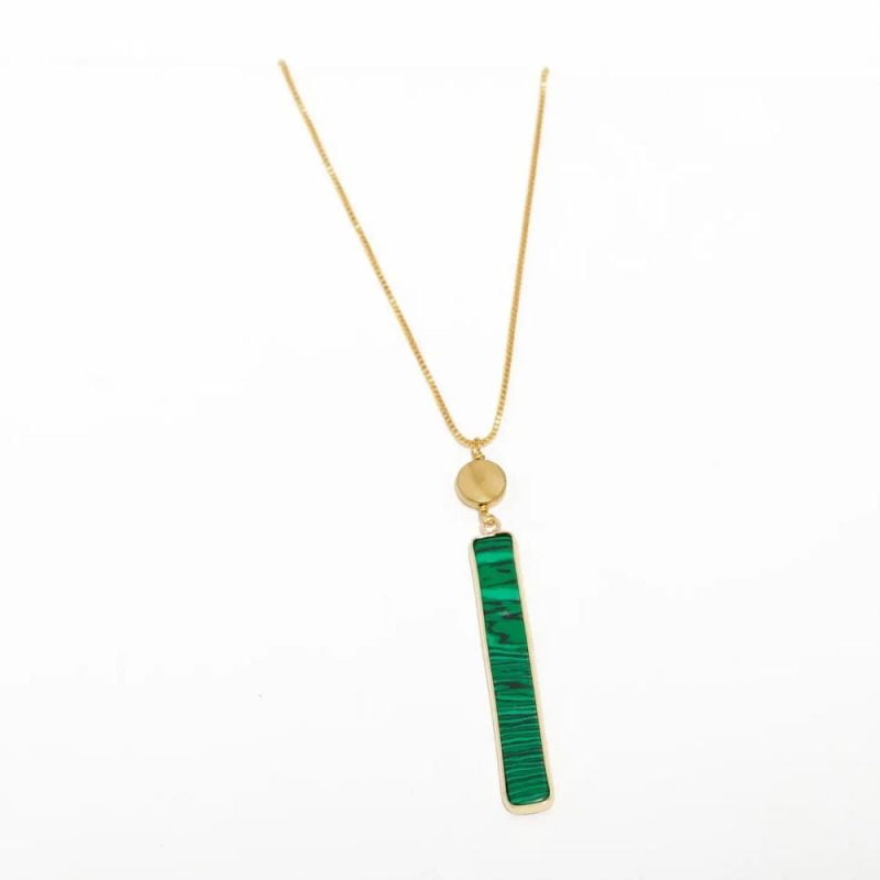 Kima Necklace Malachite, Heart Chakra
