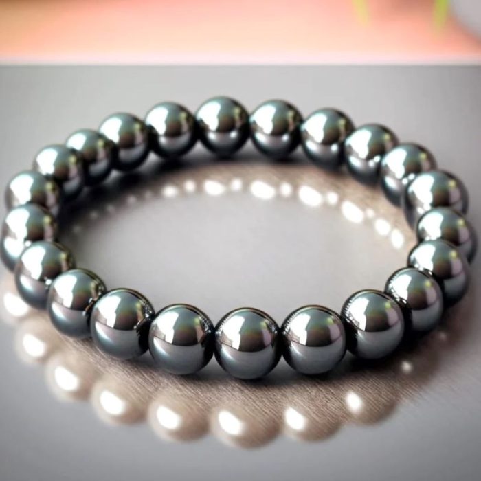 Hematite Energy Bracelet, Root Chakra, Aires